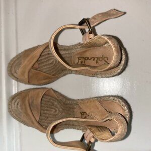 Splendid Fairfax Nude Suede Leather Espadrilles